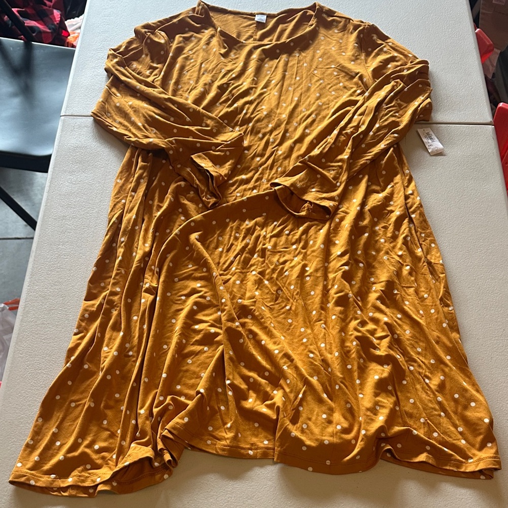 Mustard Polka Dot Dress